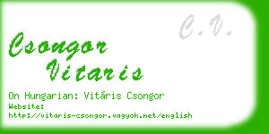 csongor vitaris business card